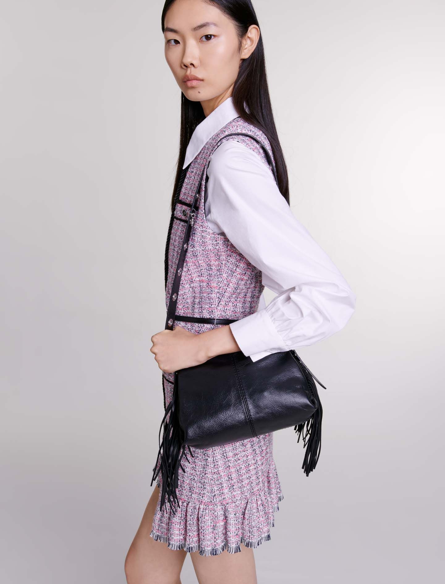Tweed 2-in-1 short dress - 6