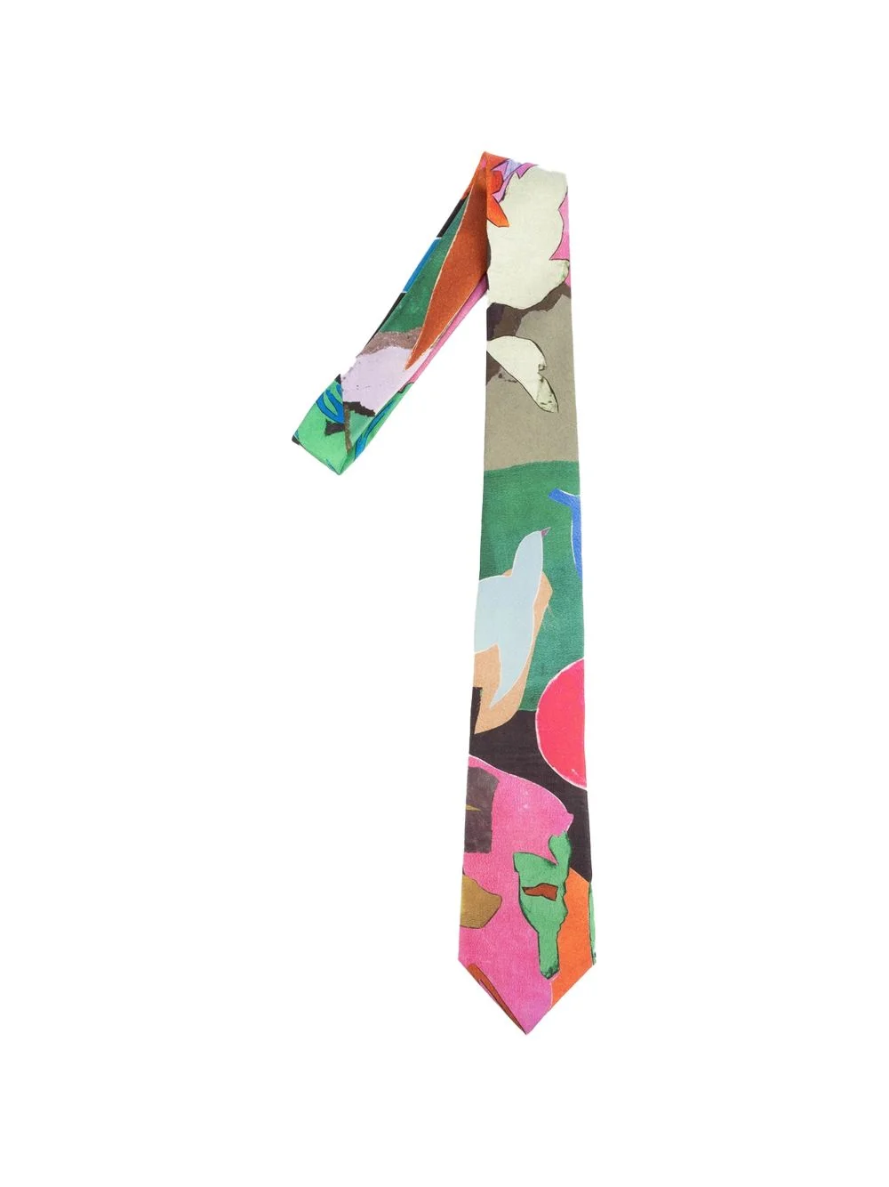 abstract-print tie - 1