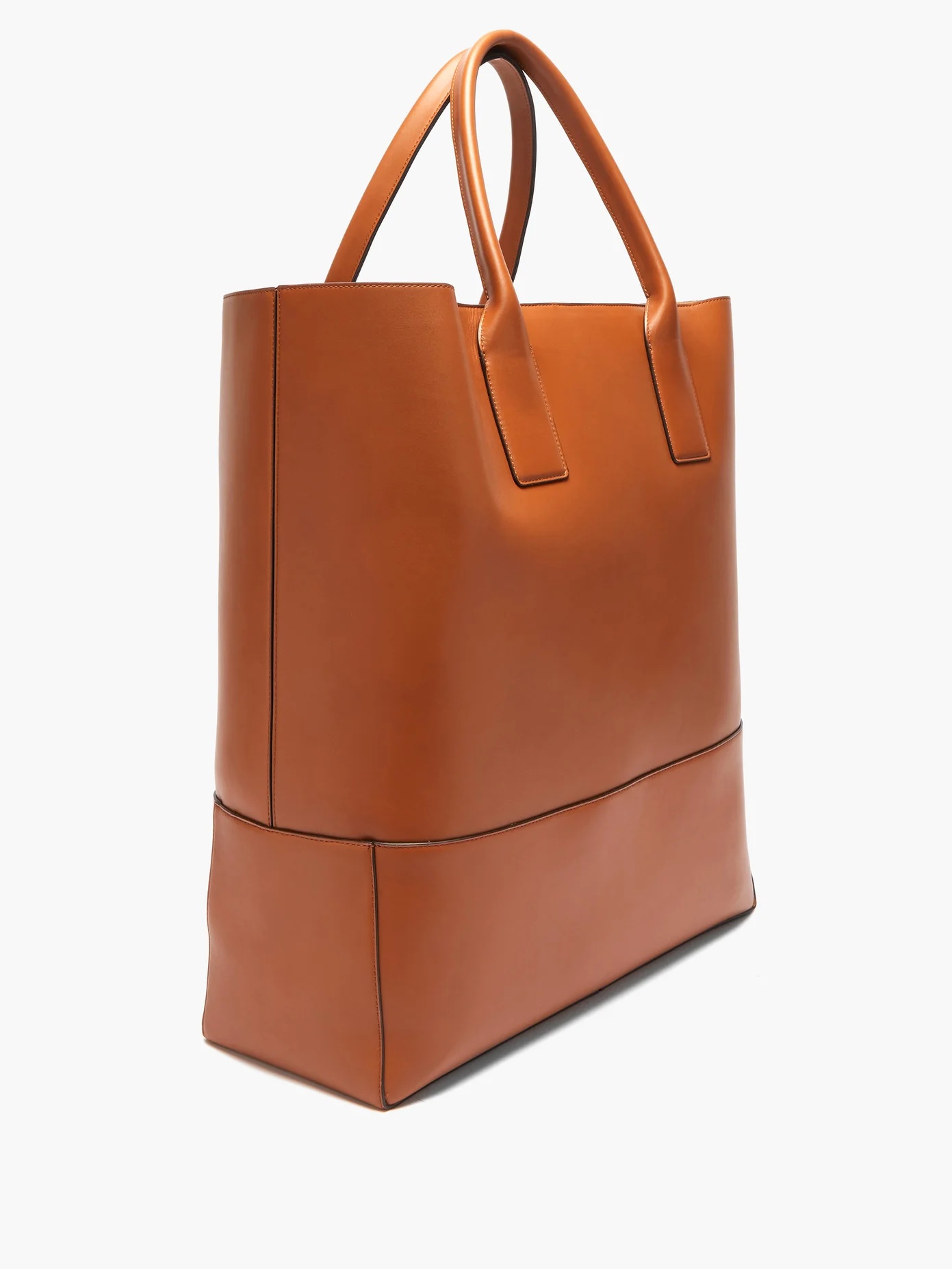 Oversized leather tote bag - 4