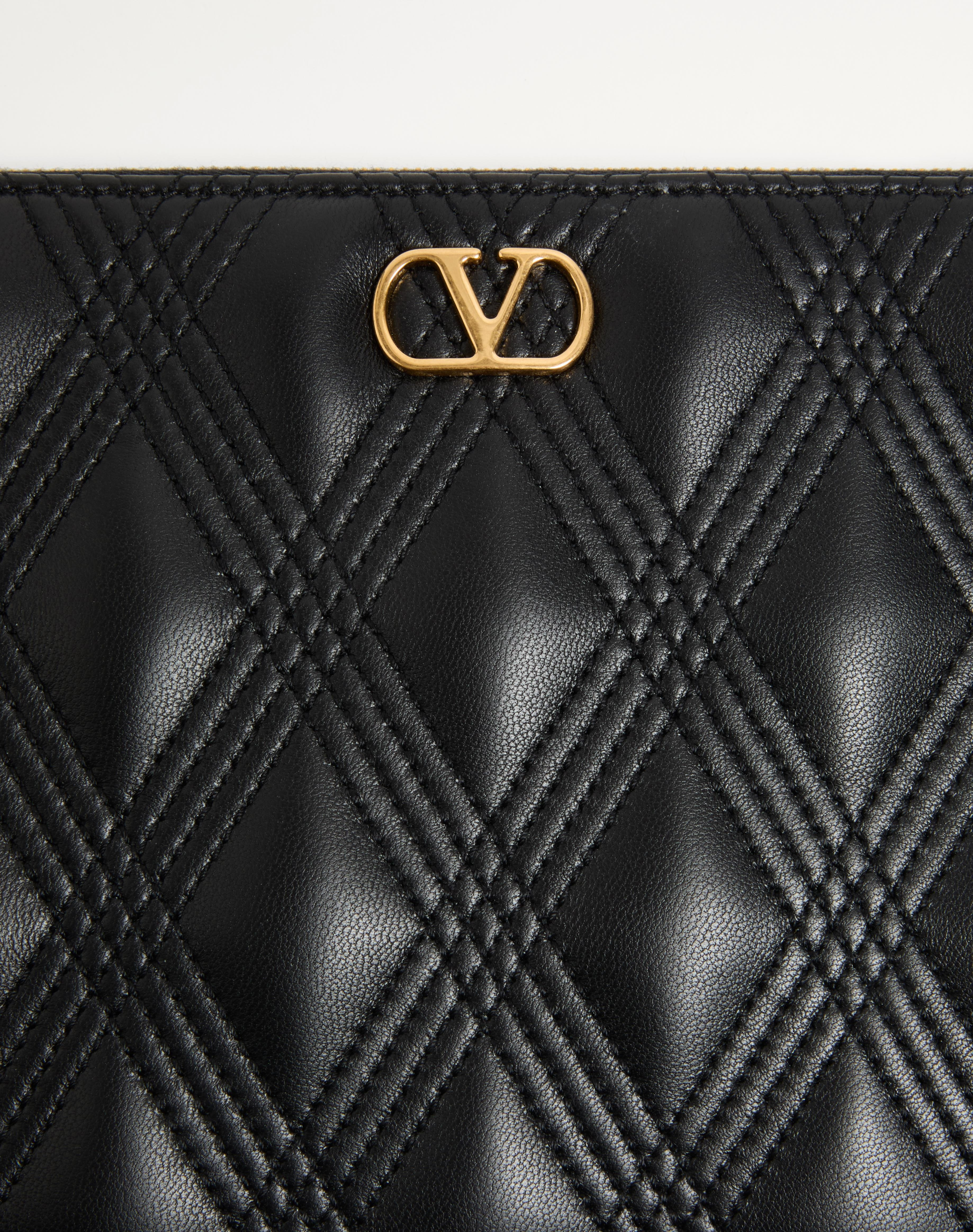 VALENTINO GARAVANI QUILTIE 67 POUCH IN QUILTED NAPPA LEATHER - 7