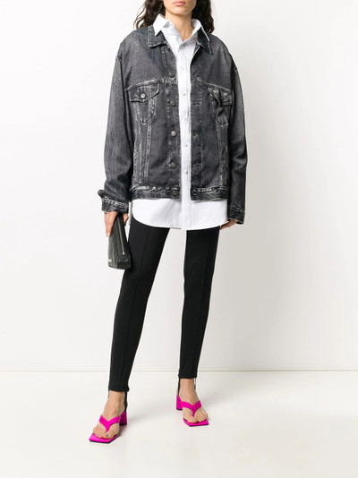 BALENCIAGA oversized denim print jacket outlook