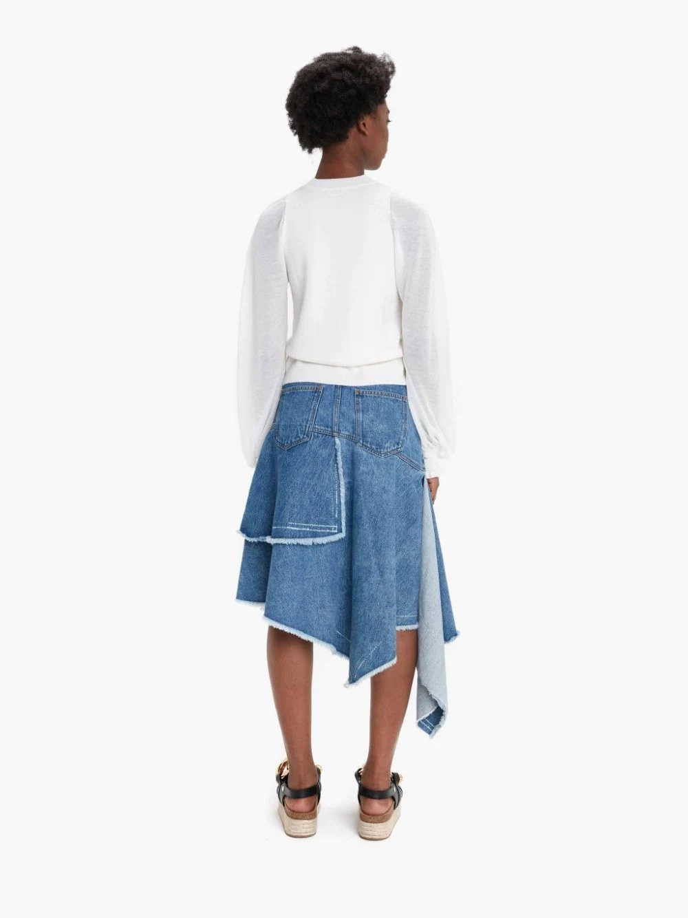 LAYERED HEM SKIRT - 4