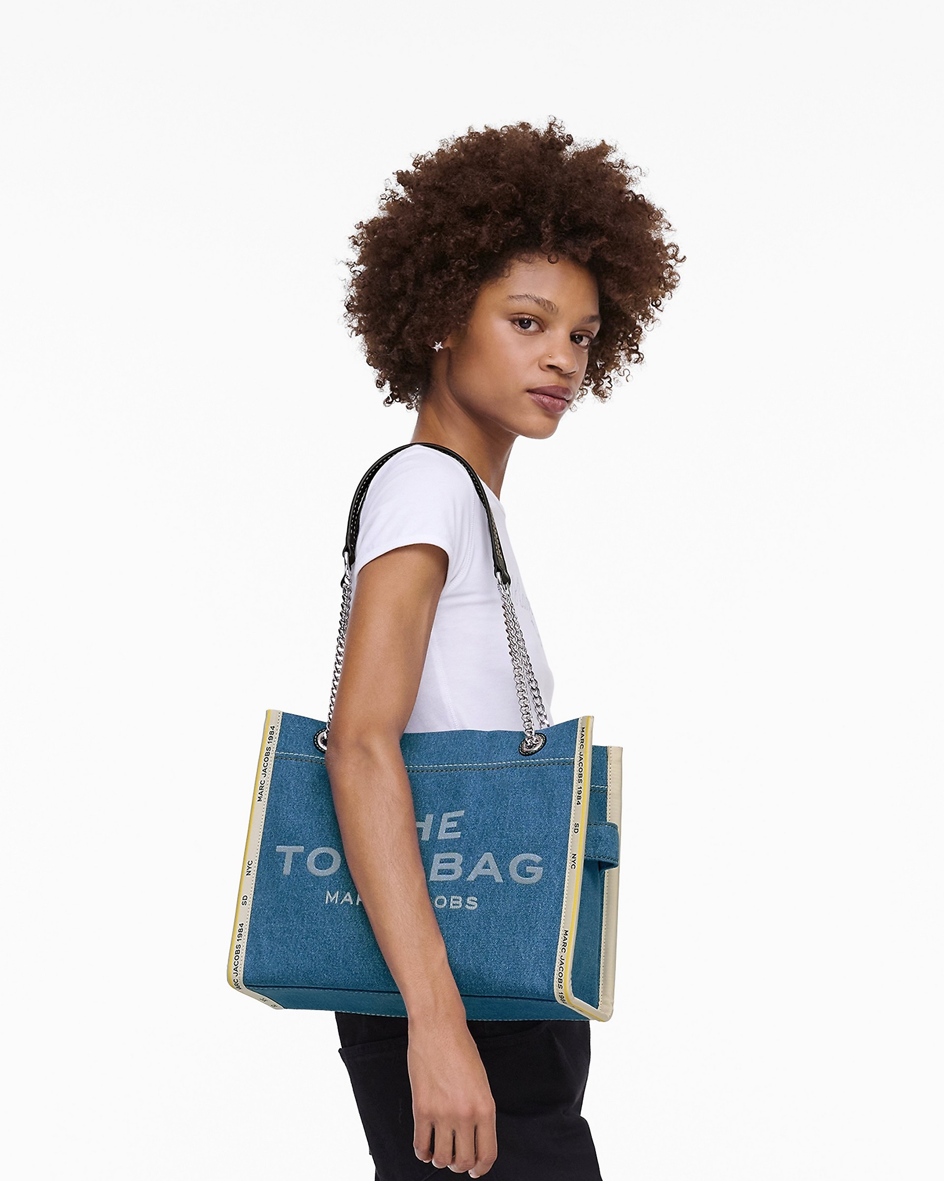 THE DENIM CHAIN MEDIUM TOTE BAG - 2