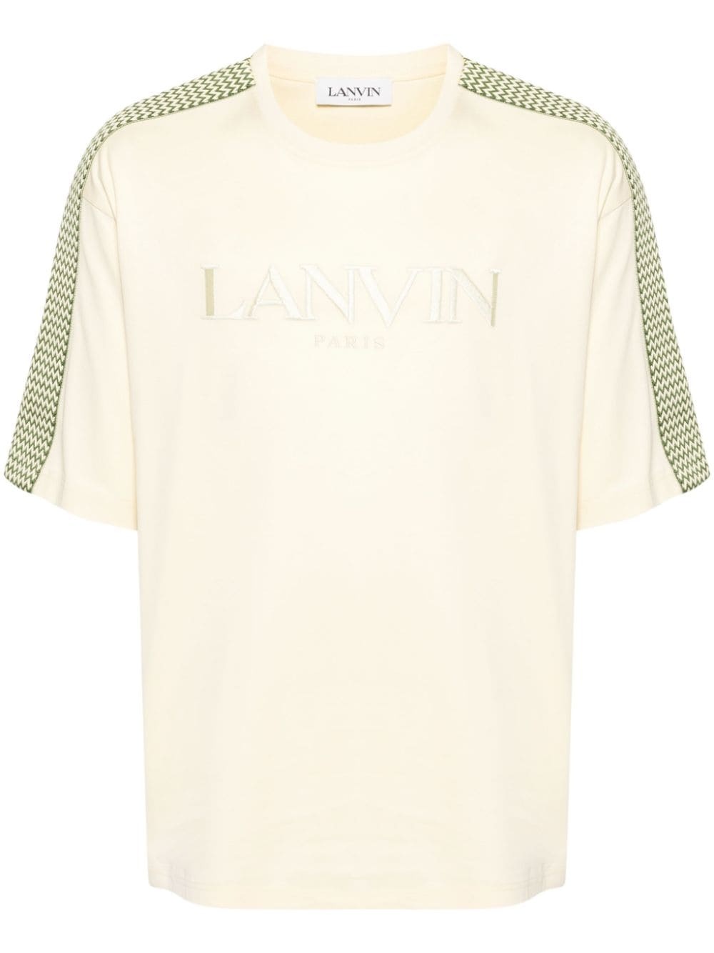 logo-embroidered cotton T-shirt - 1
