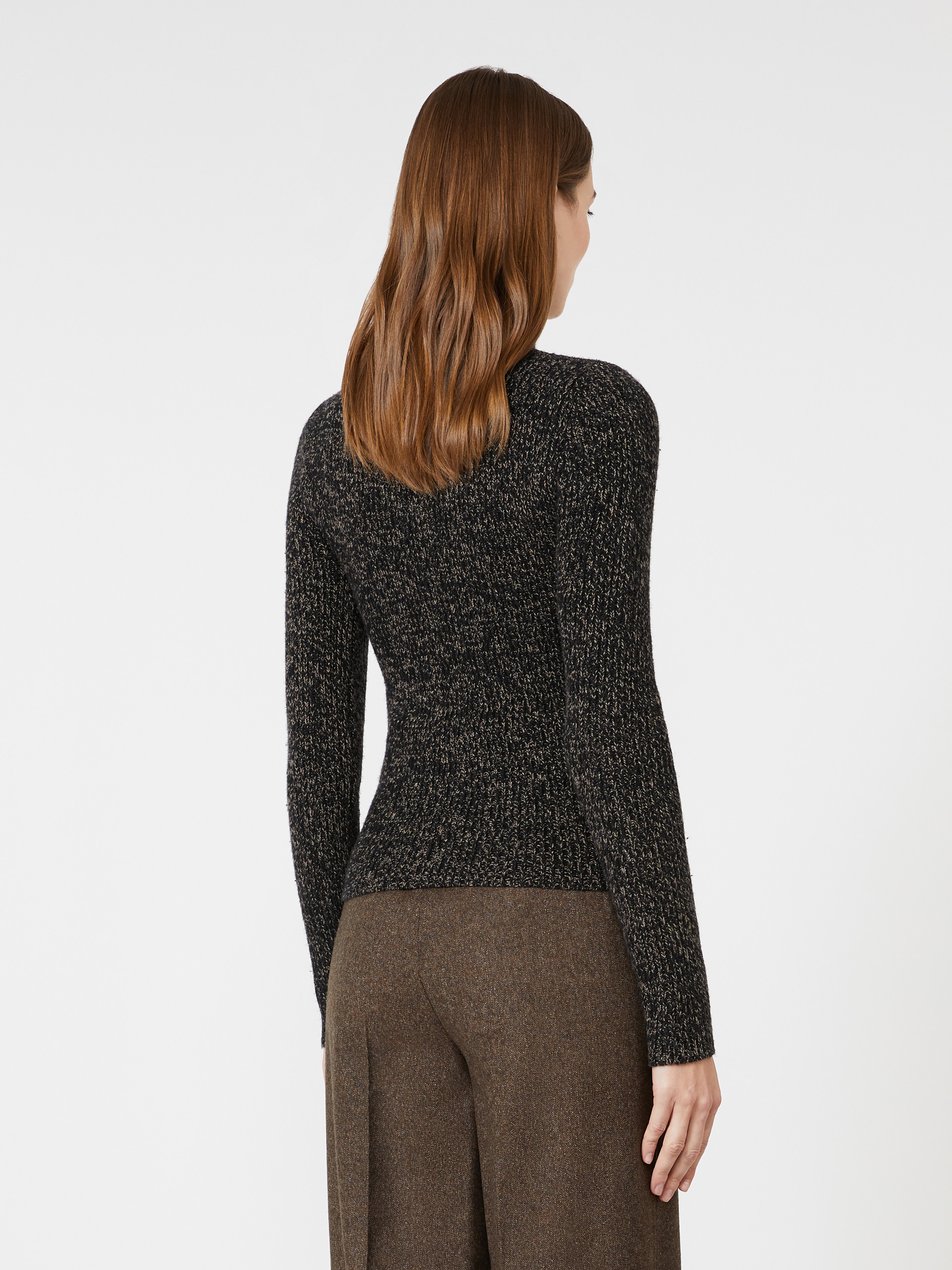 AZULENE1234 Wool and cashmere mouliné turtleneck - 4