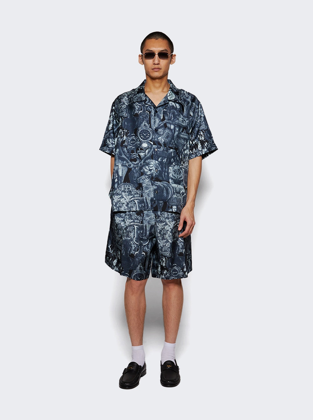Shirt With Print Hubert Objects Black And Navy - 5