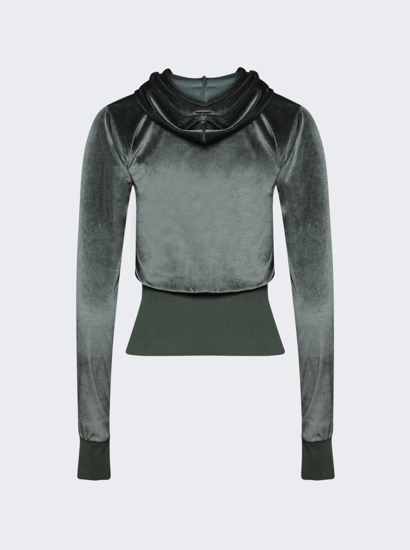 BALENCIAGA Zip-up Hoodie Khaki outlook