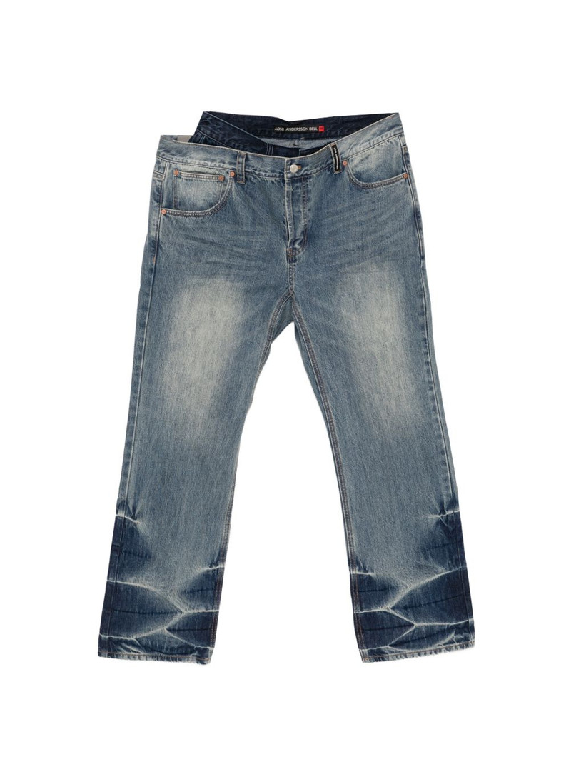 asymmetric layered jeans 1
