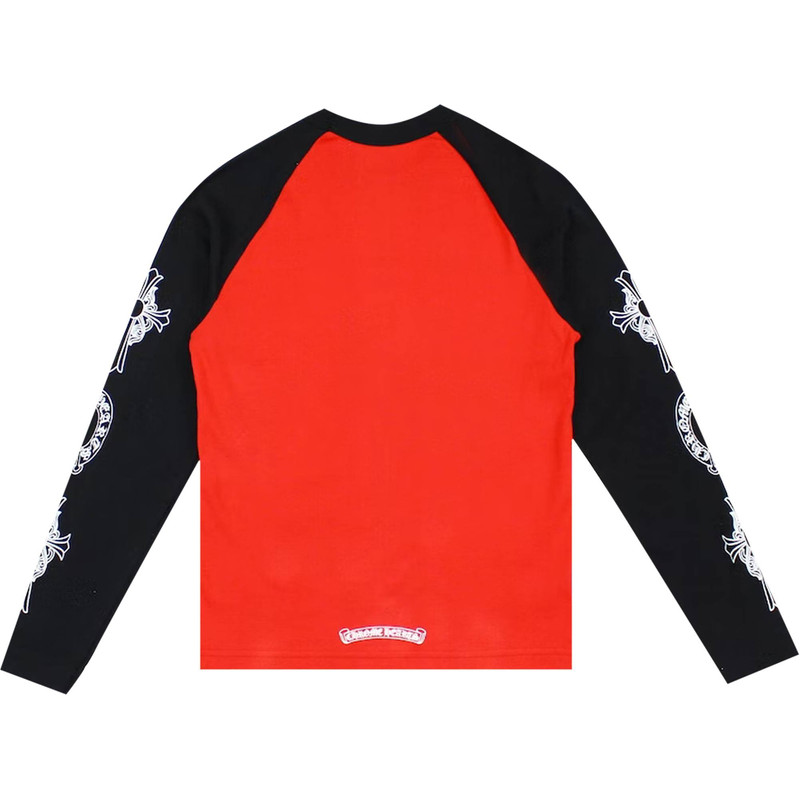 Chrome Hearts Chrome Hearts Neck Logo Baseball Shirt 'Red/Black' outlook