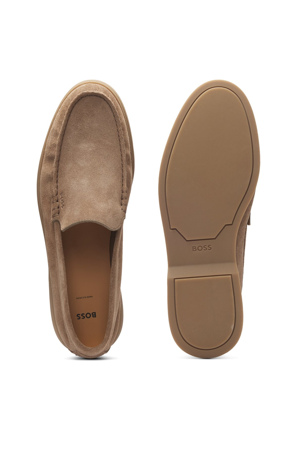 SUEDE LOAFERS WITH CONTRAST OUTSOLE - 4