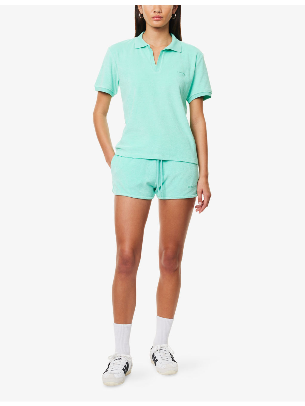 Towelling Mid-Rise Cotton-Jersey Shorts - 2