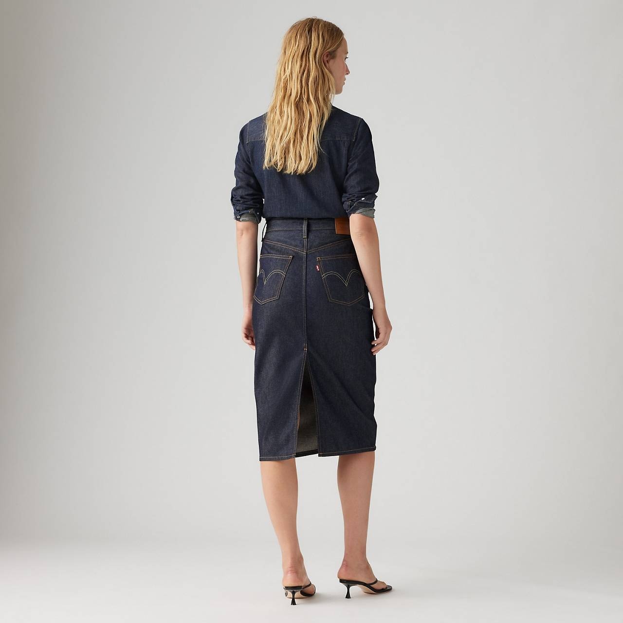 HIGH RISE SLIT SKIRT - 5