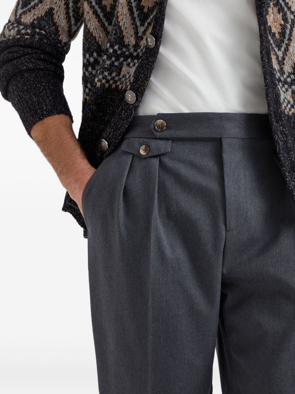 Gabardine tailored trousers - 5
