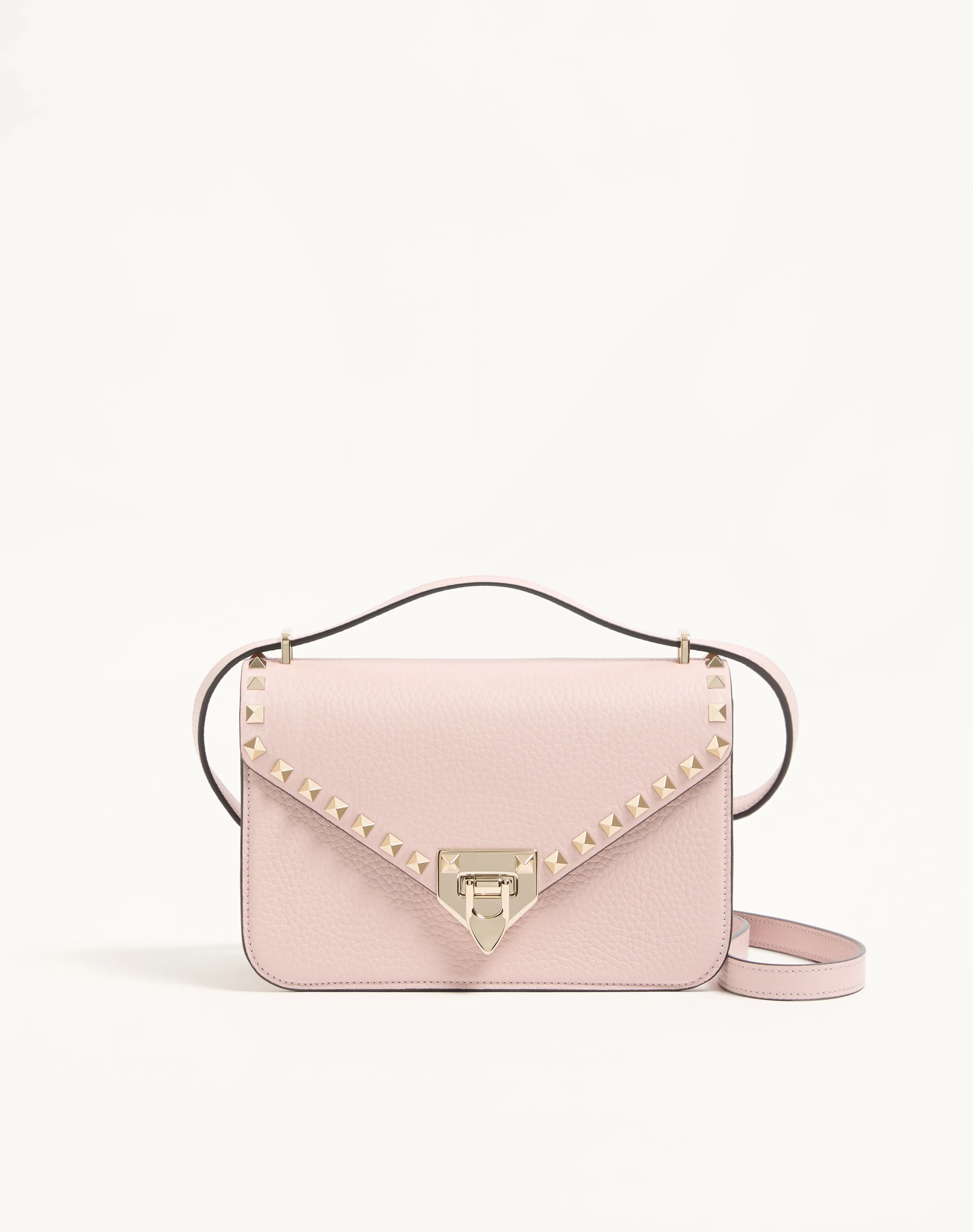 VALENTINO GARAVANI ROCKSTUD SMALL SHOULDER BAG IN GRAINY CALFSKIN - 1