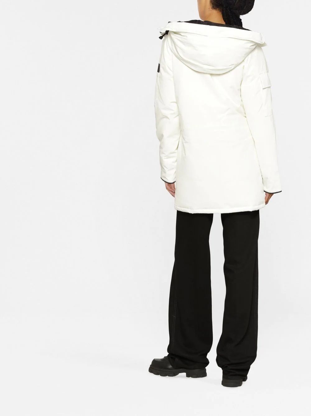 logo-patch detail padded coat - 4