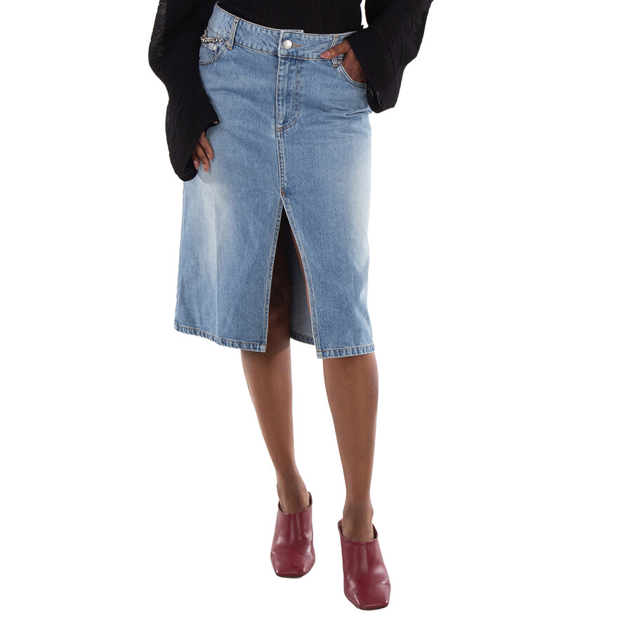 Stella McCartney Falabella Chain Denim Skirt - 3