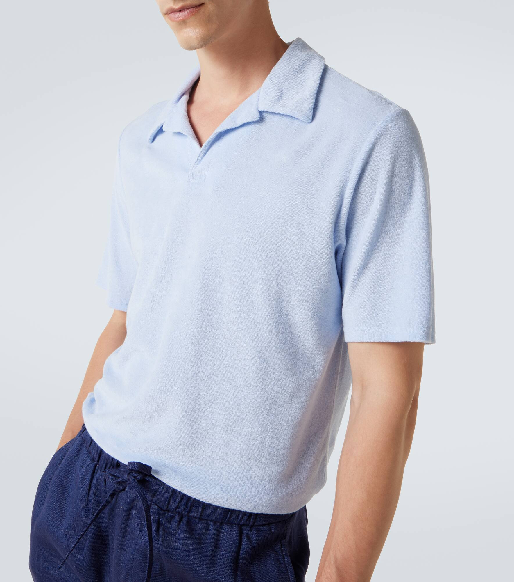 Faustino cotton-blend terry polo shirt - 5