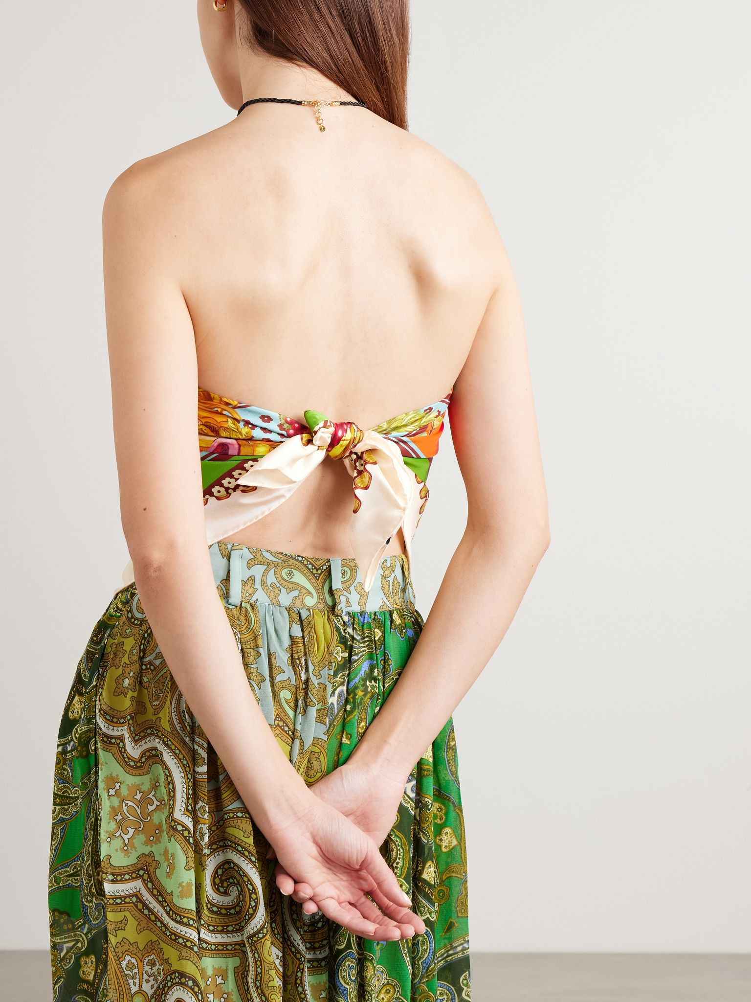 Rocco printed silk-twill scarf Multi - 4