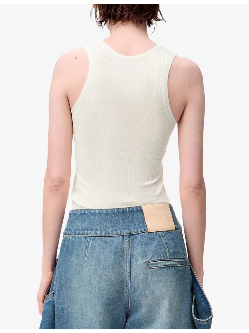 Anagram-Embroidered Slim-Fit Silk-Blend Tank Top - 4