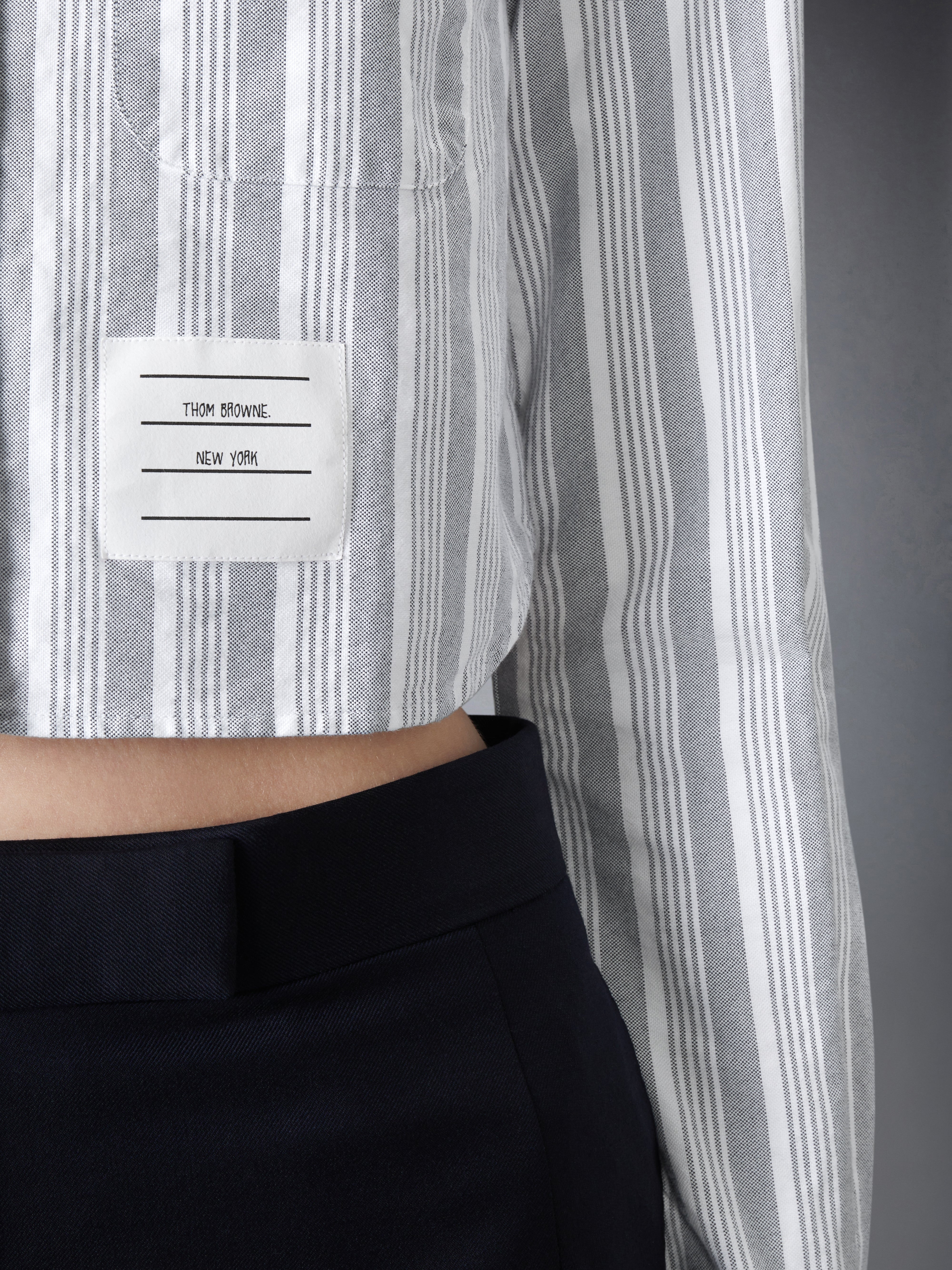 OXFORD STRIPE CROPPED SHIRT - 6