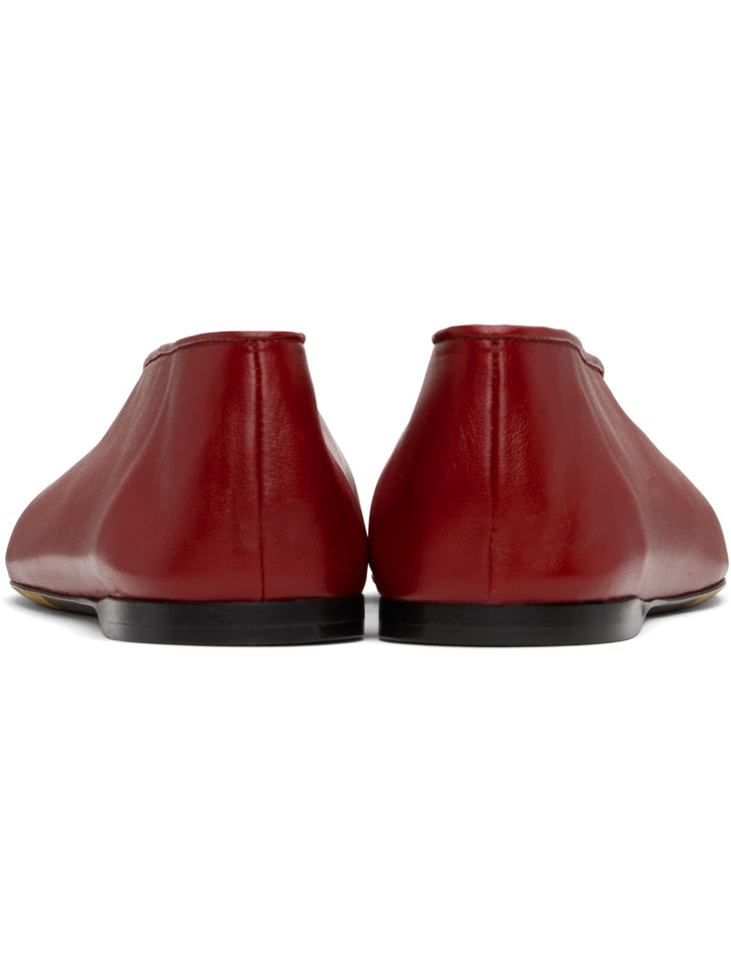 Red Duck Nappa Ballerina Flats - 2