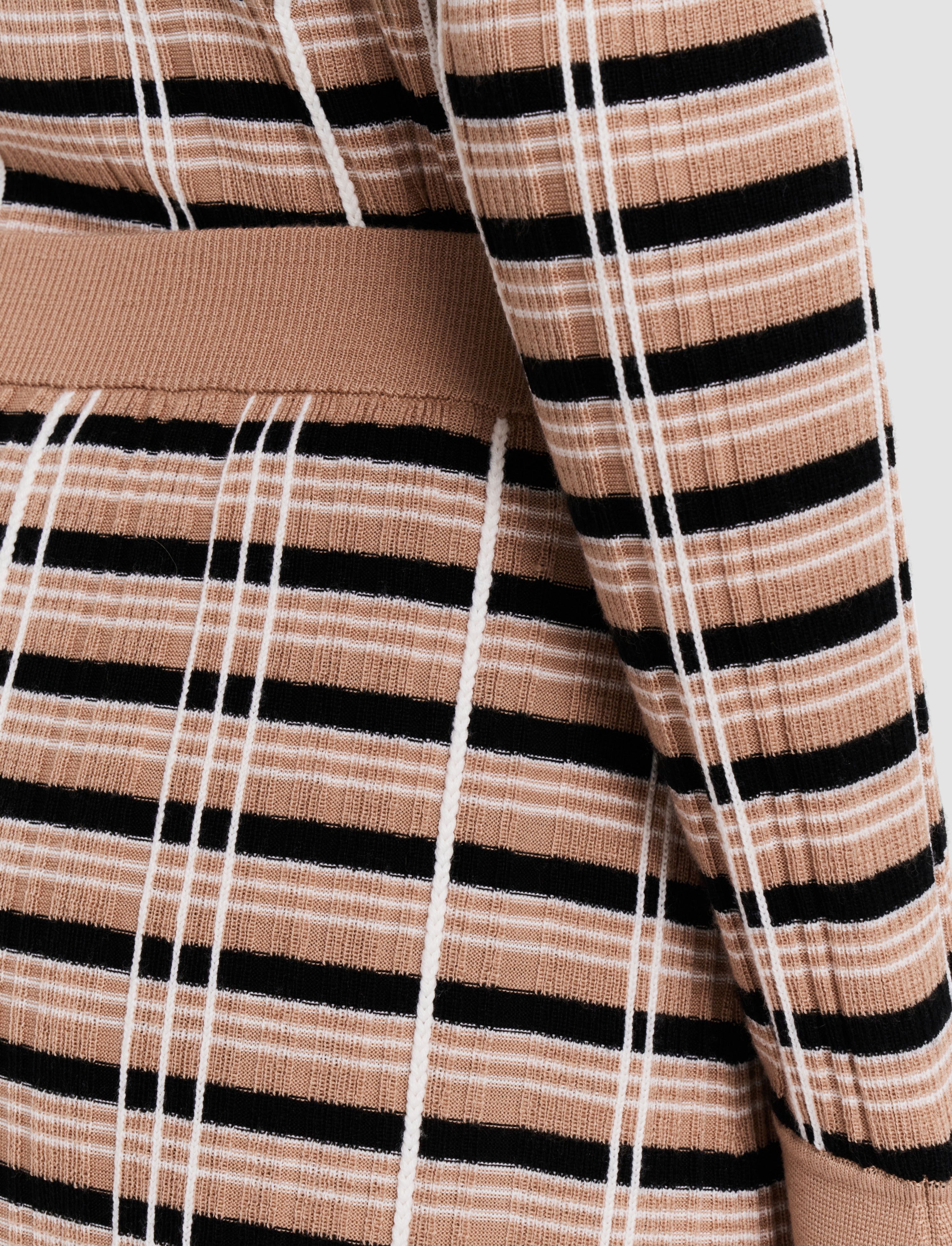 Check Wool & Silk Skirt - 4
