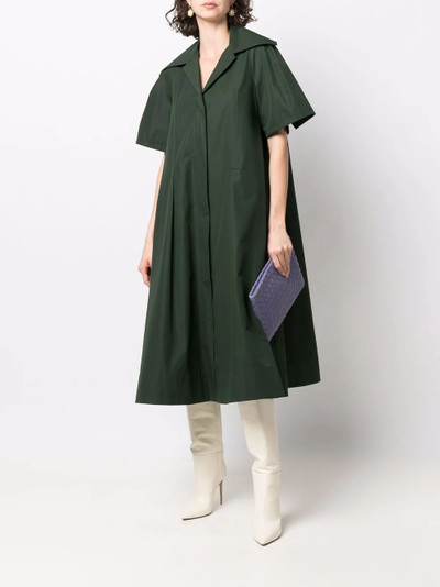 Jil Sander oversized-collar pleat-detail flared dress outlook