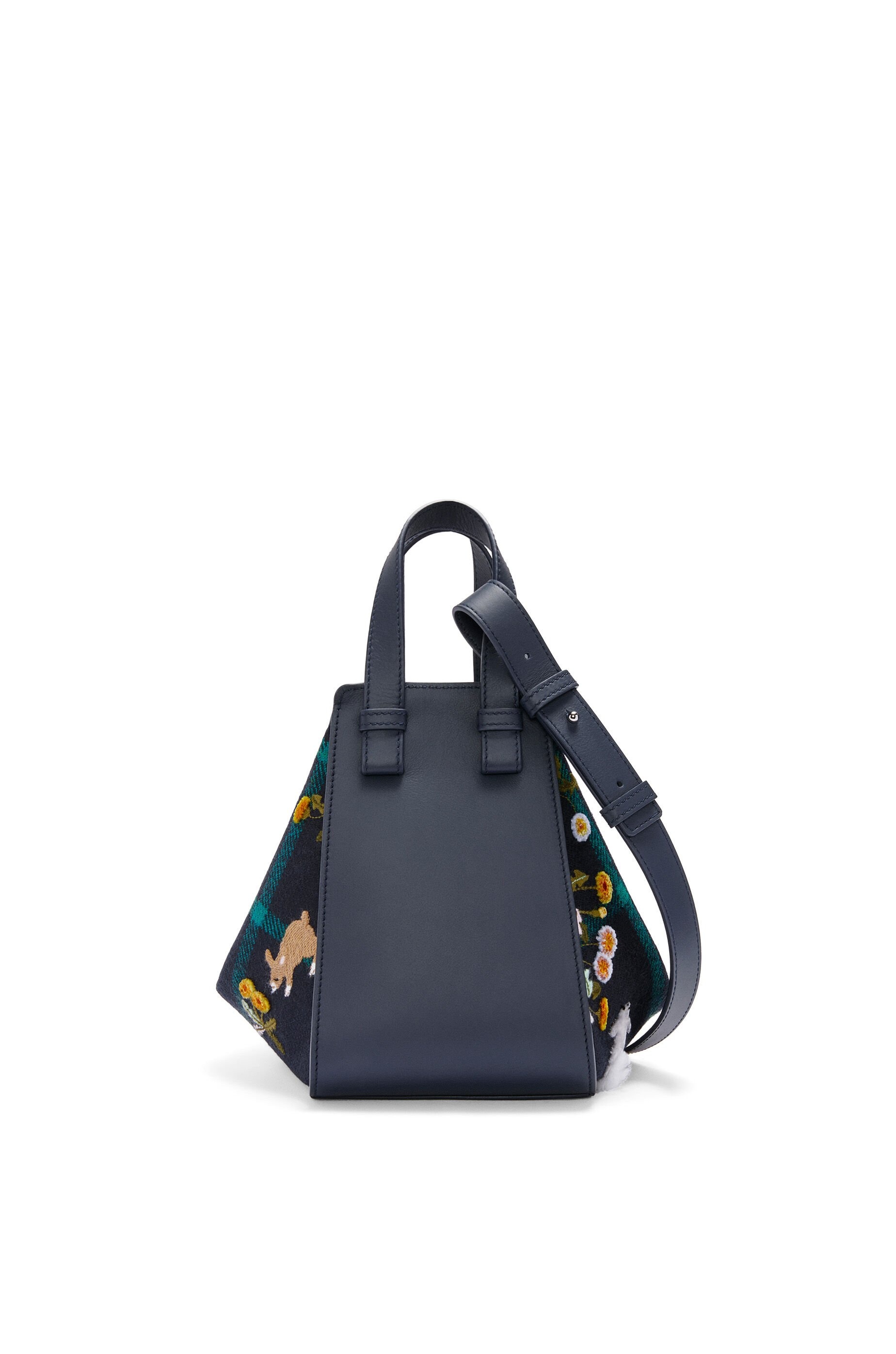 Bunny compact Hammock bag in calfskin and wool - 6
