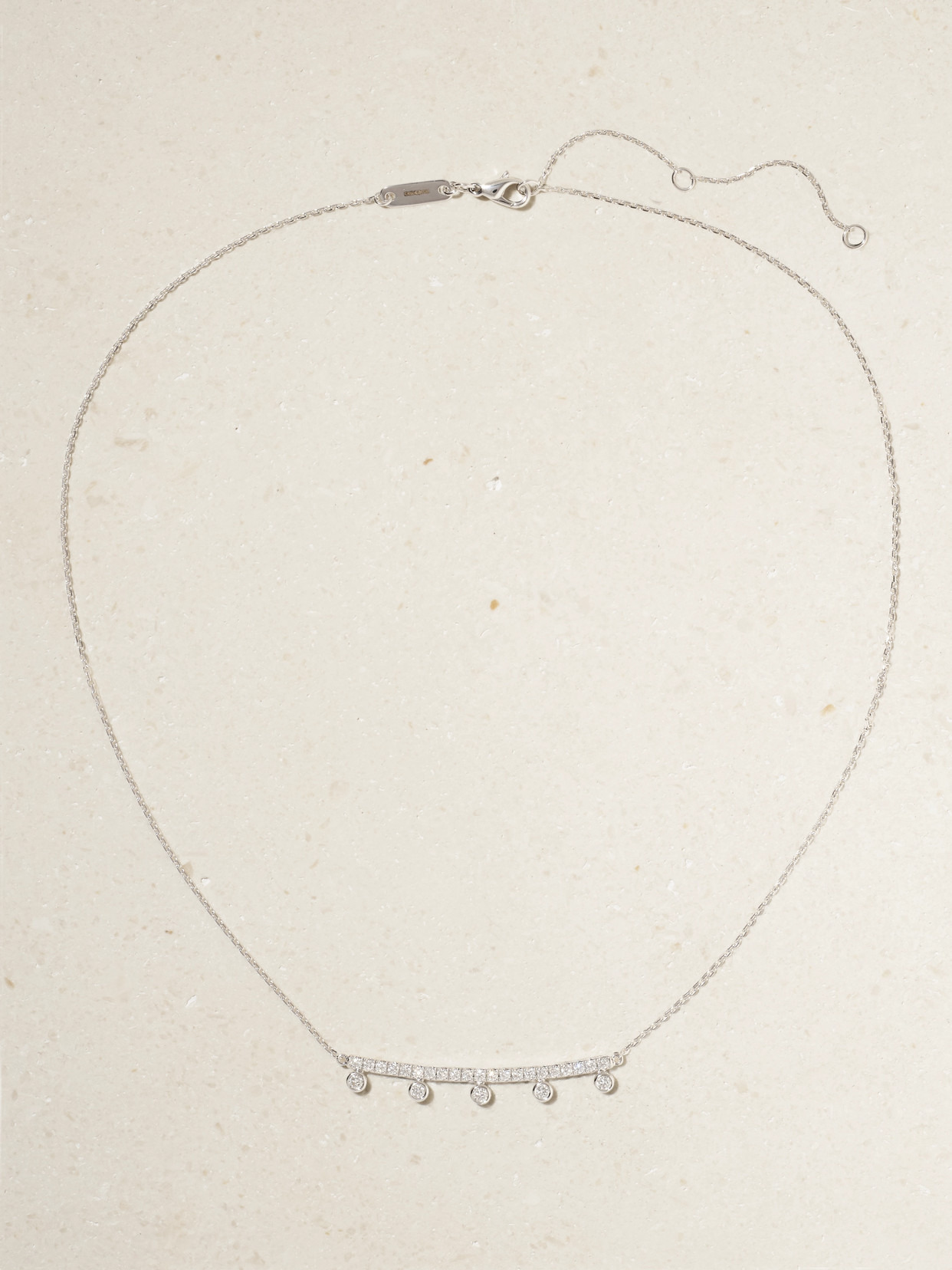 Dewdrop 18-karat White Gold Diamond Necklace - 4