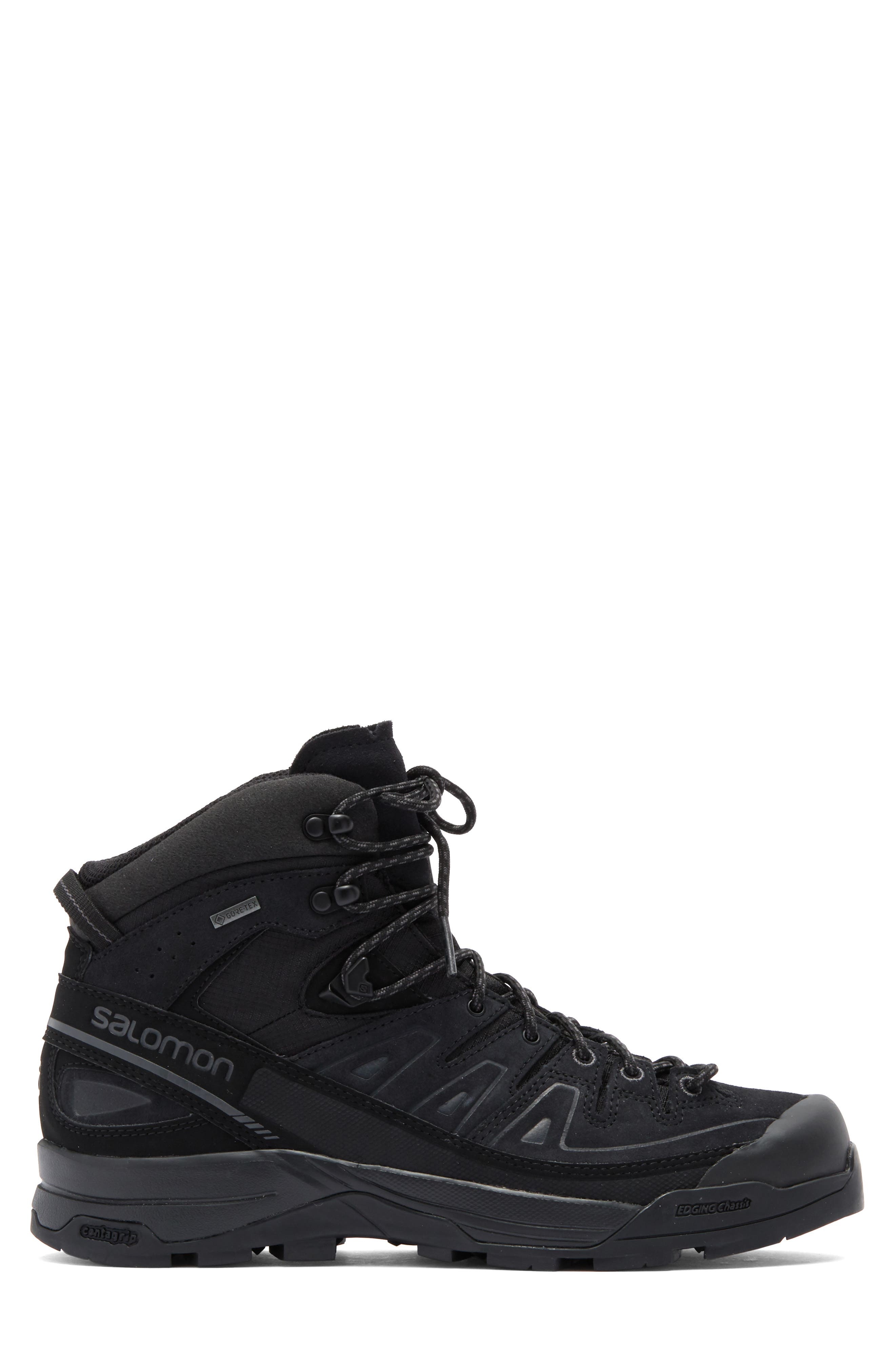 Salomon X-Alp Gore-Tex® Waterproof High Top Sneaker in Black/Black/Asphalt at Nordstrom - 3