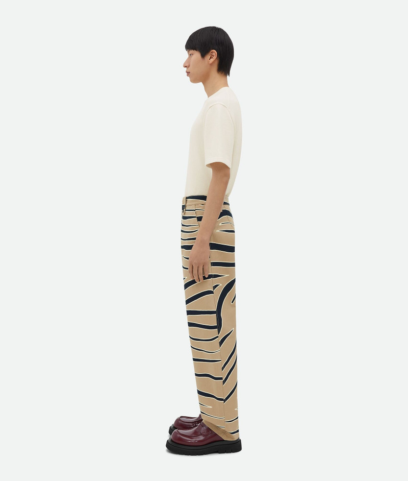 Bottega Veneta Animal Print Cotton Cargo Pants outlook