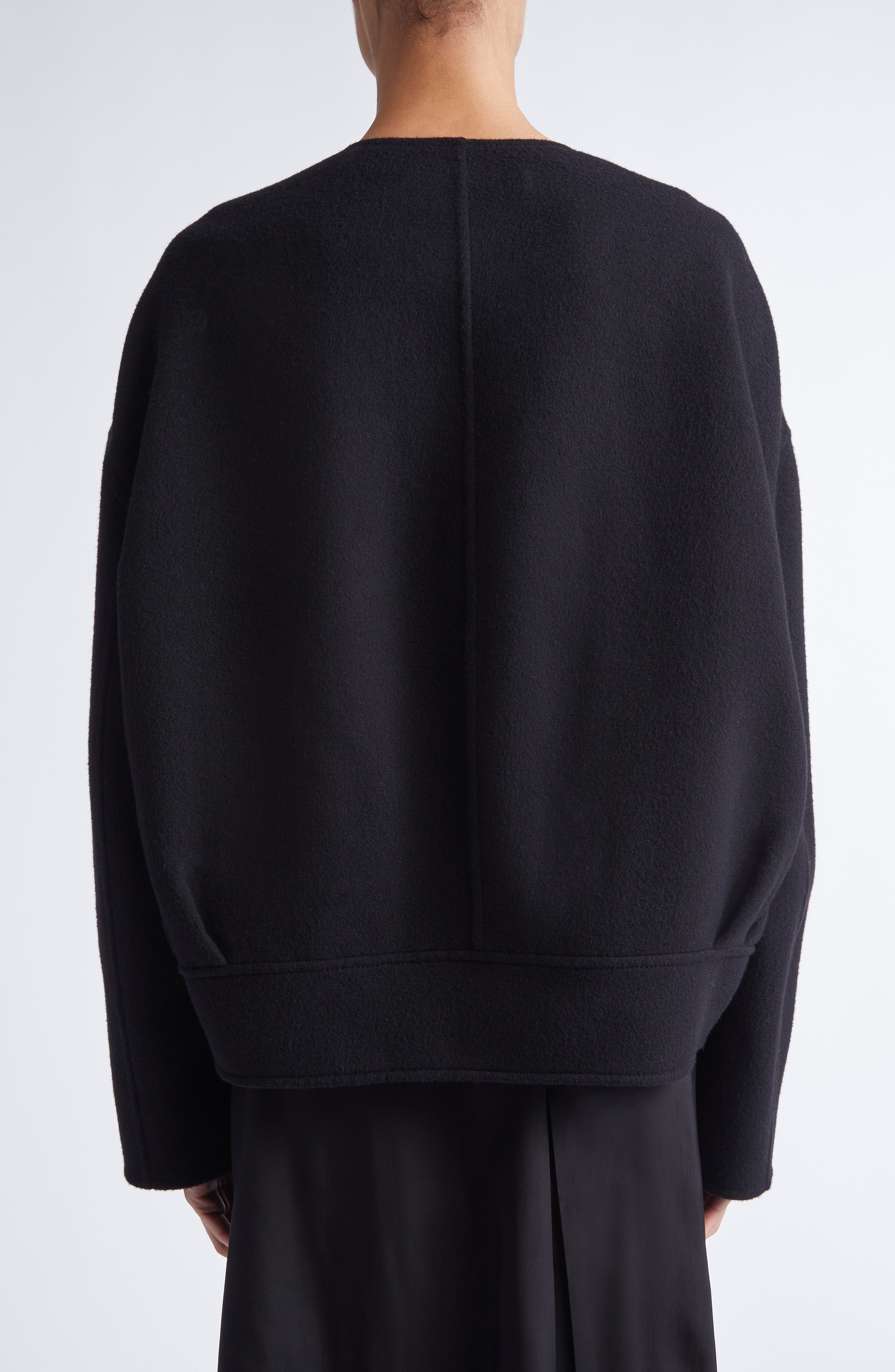 Marni Double Face Virgin Wool & Cashmere Jacket in 00N99 Black at Nordstrom - 3