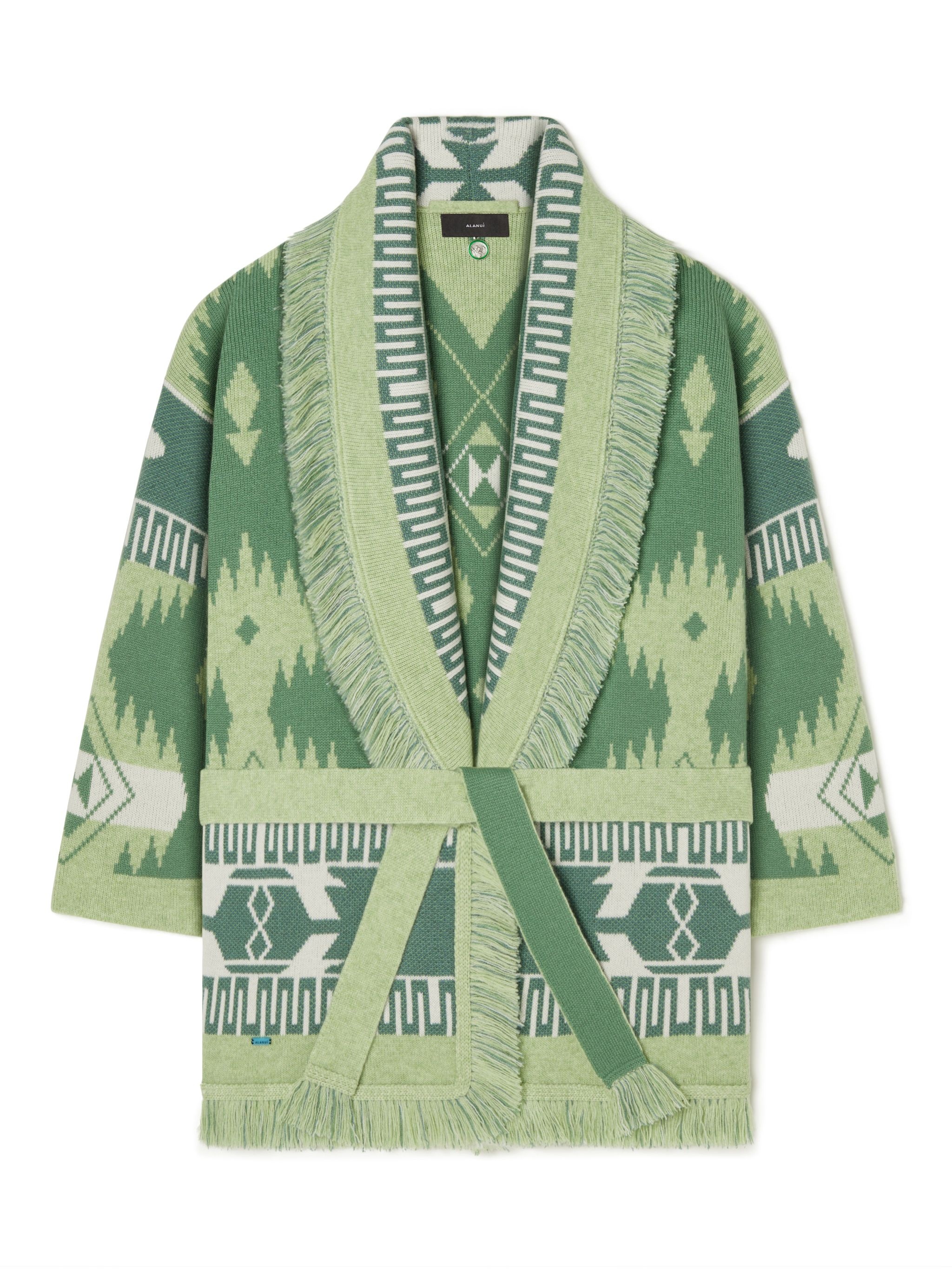 カーディガン ALANUI FW25 'Icon' cardigan (LMHB038E25KNI0014940 4940) Icon Jacquard Cardigan in red | Alanui Official Website