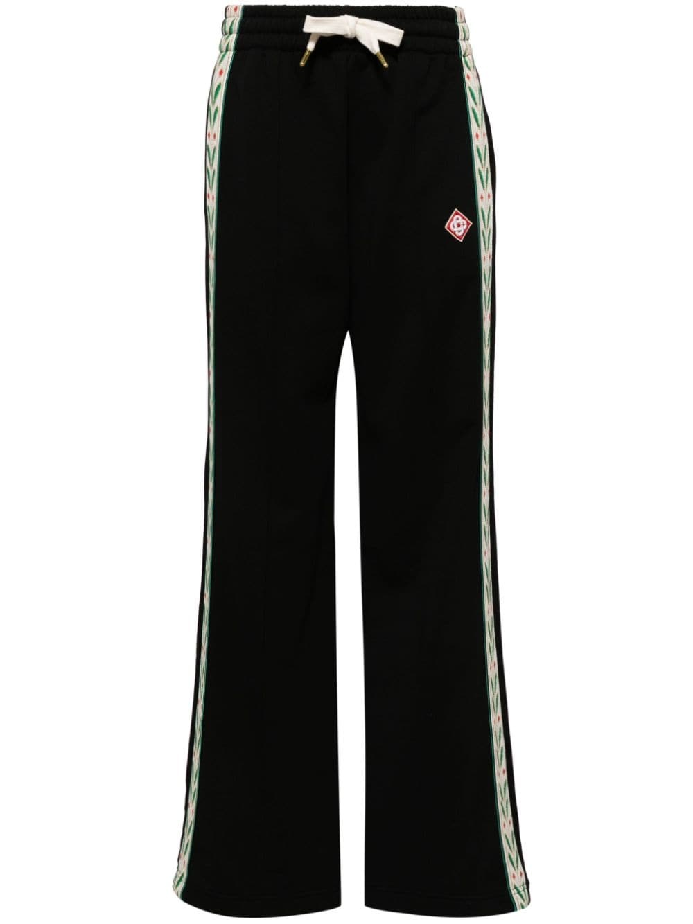 laurel-tape cotton track pants - 1