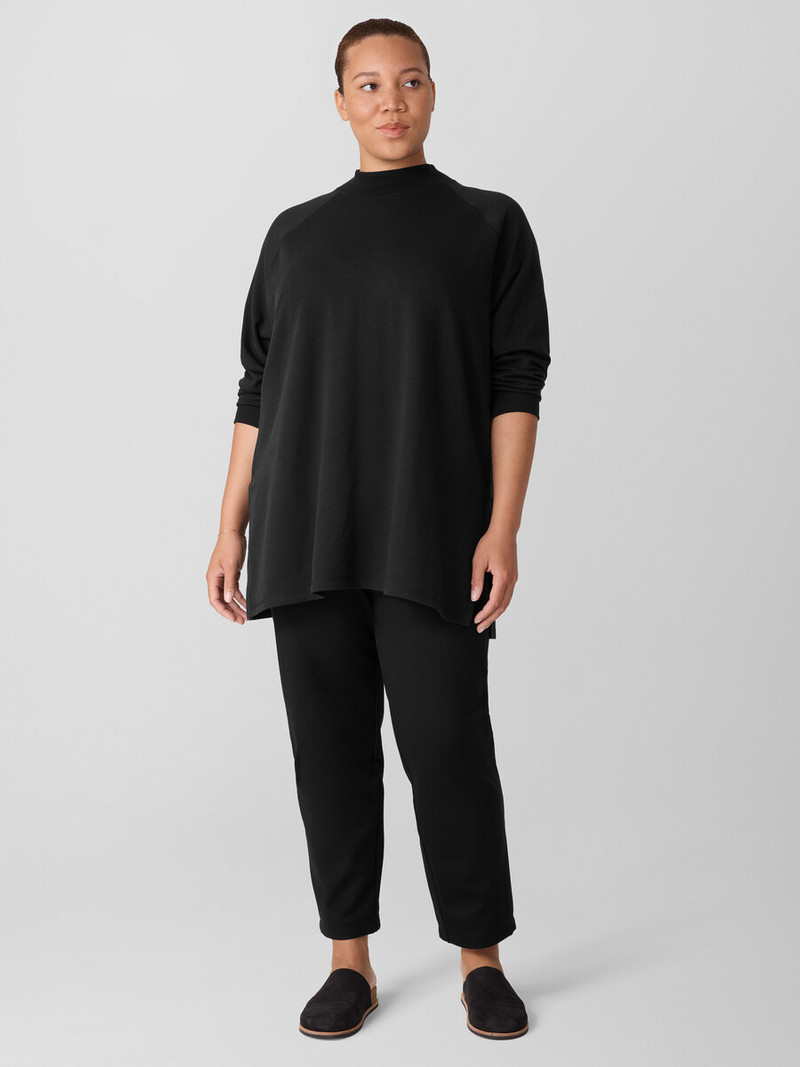 Cozy Brushed Terry Mock Neck Long Top 6