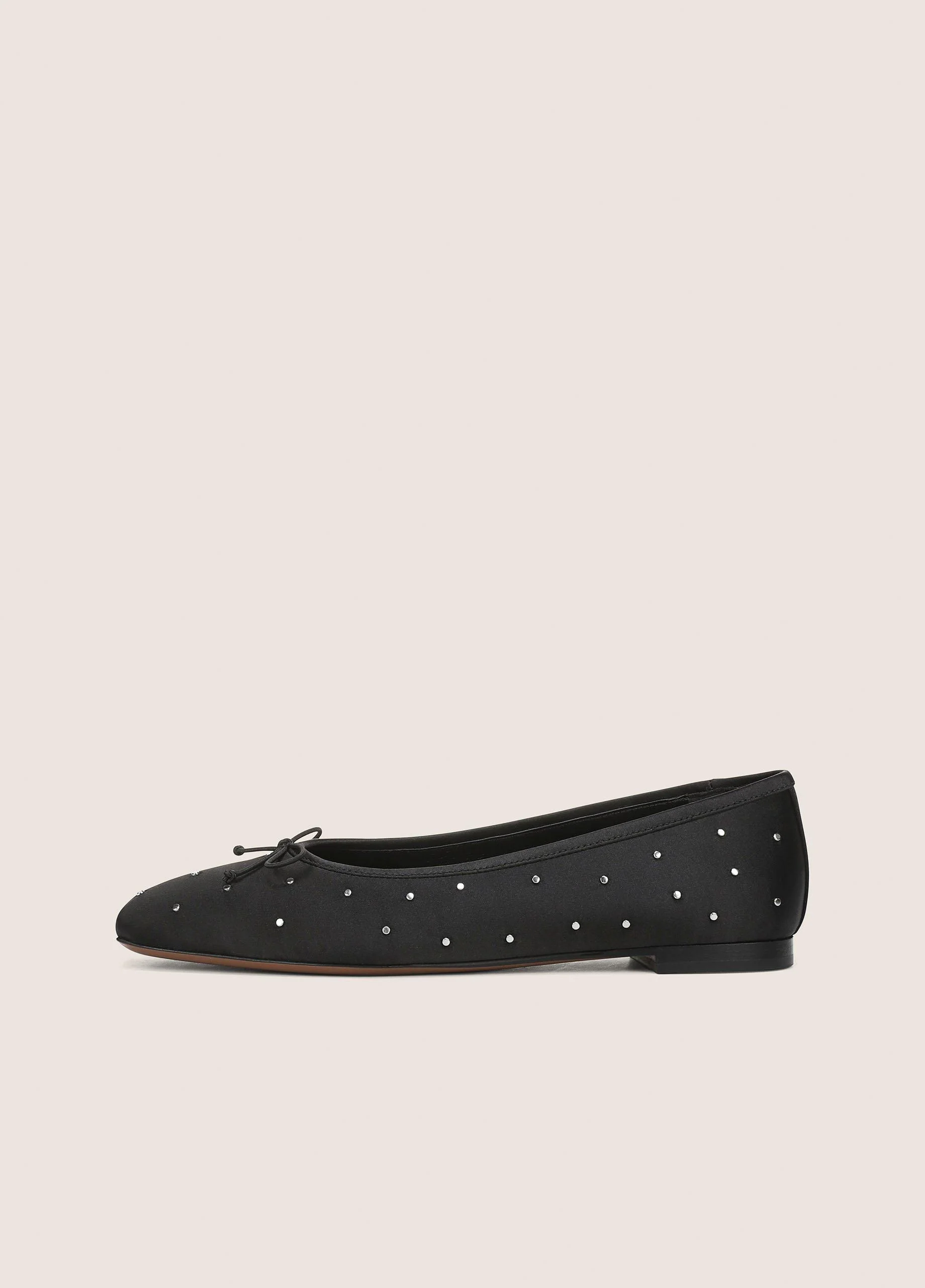 Darla Studded Satin Ballet Flat - 1