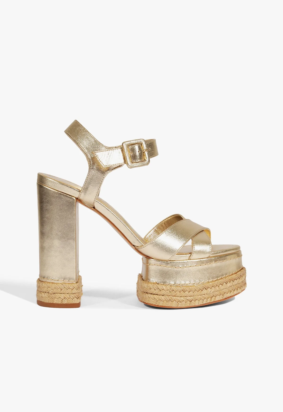 Hilda Rope High Metallic Sandal - 1