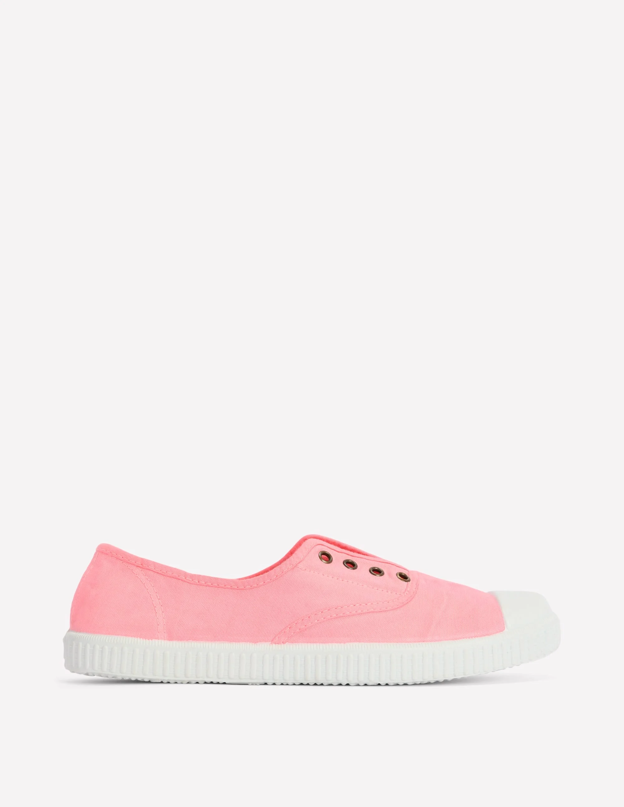 Laceless Canvas Plimsoll-Spring Blossom Pink - 1