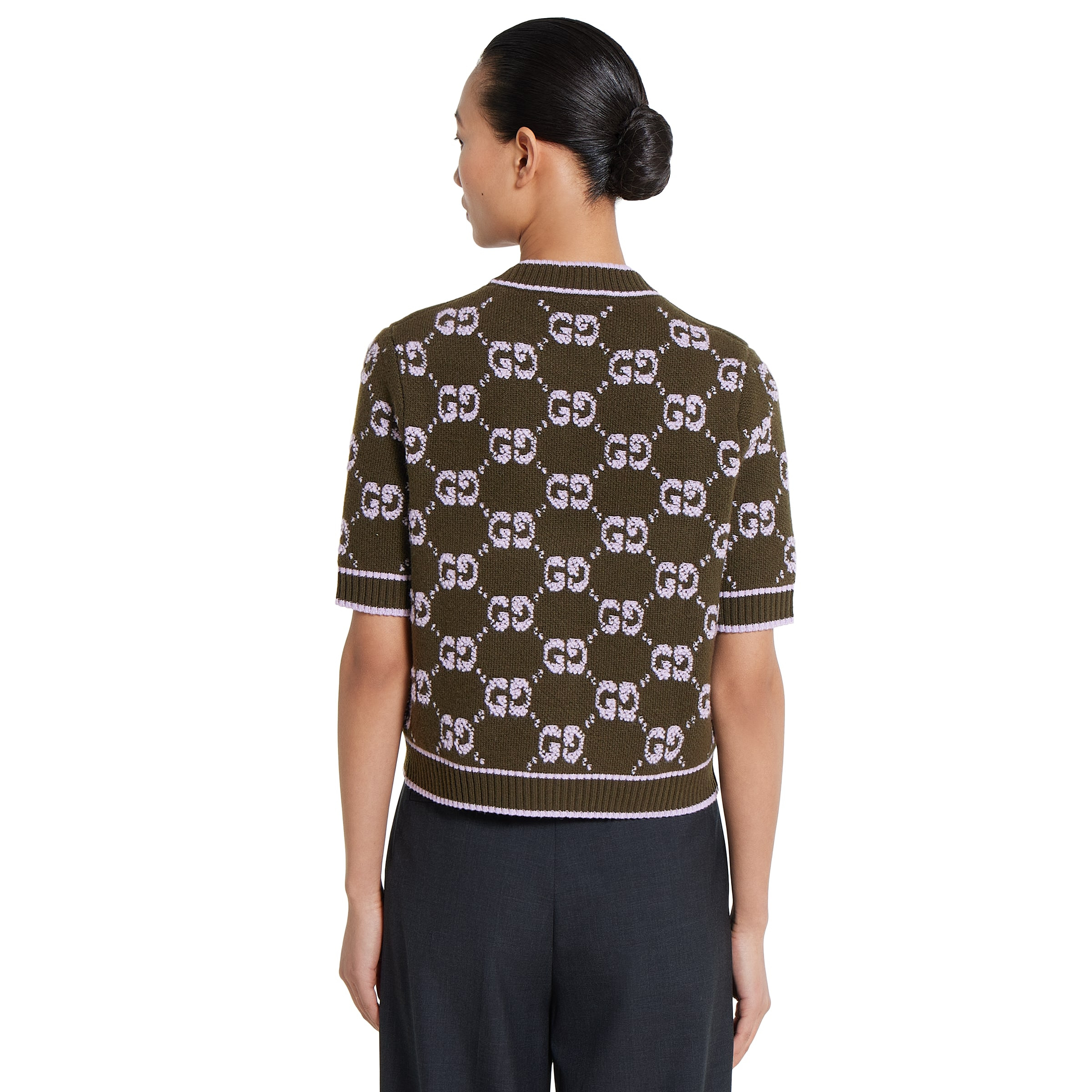 GG wool bouclé jacquard top - 4