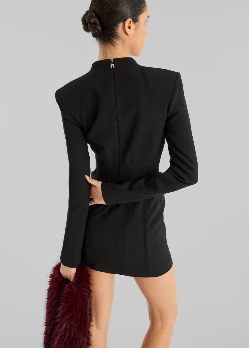 Rotate Suiting LS Mini Dress - Black 3