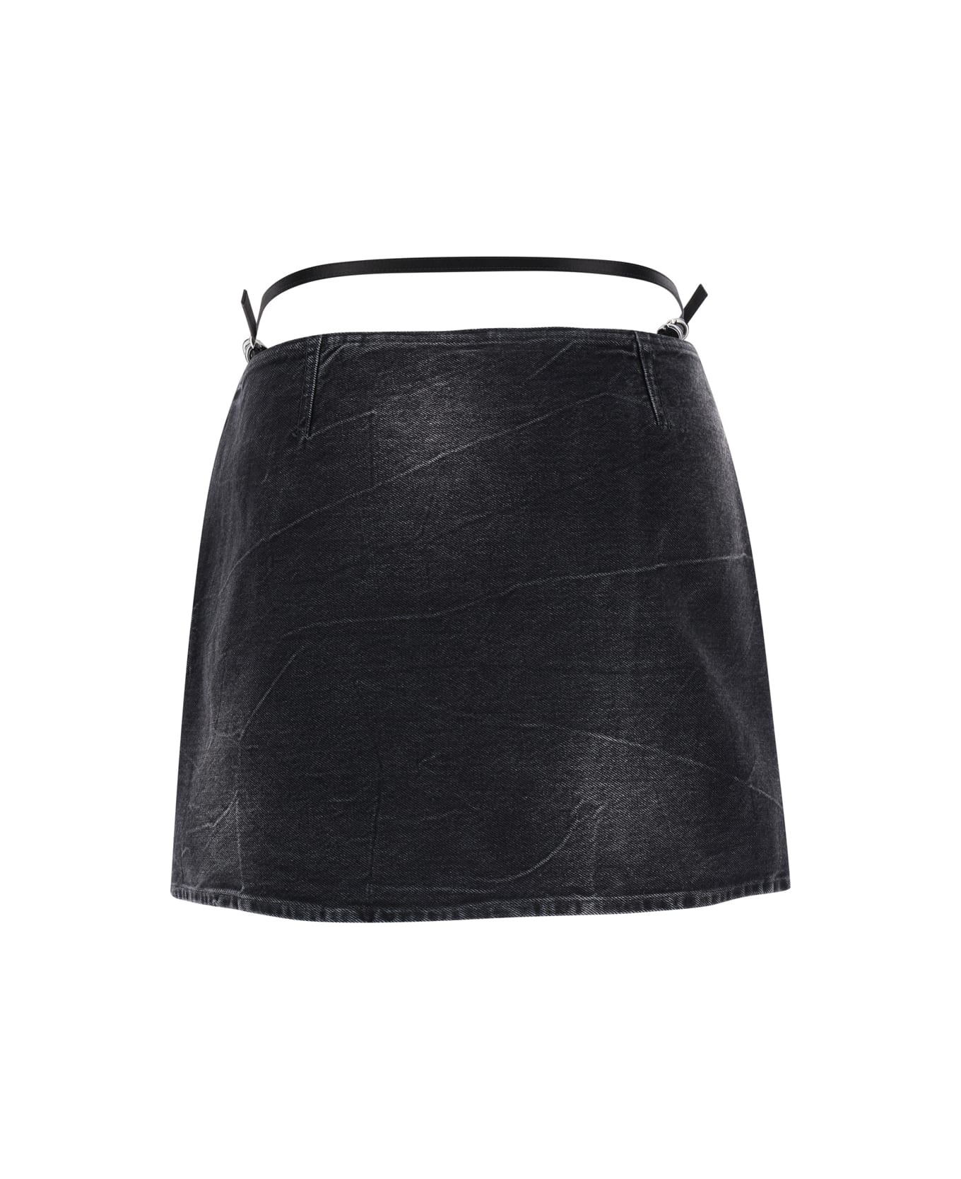 Denim Miniskirt - 2