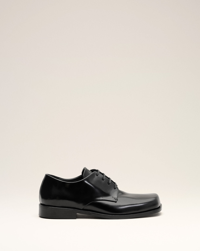 BLACK COW LEATHER DERBIES SHOES 1