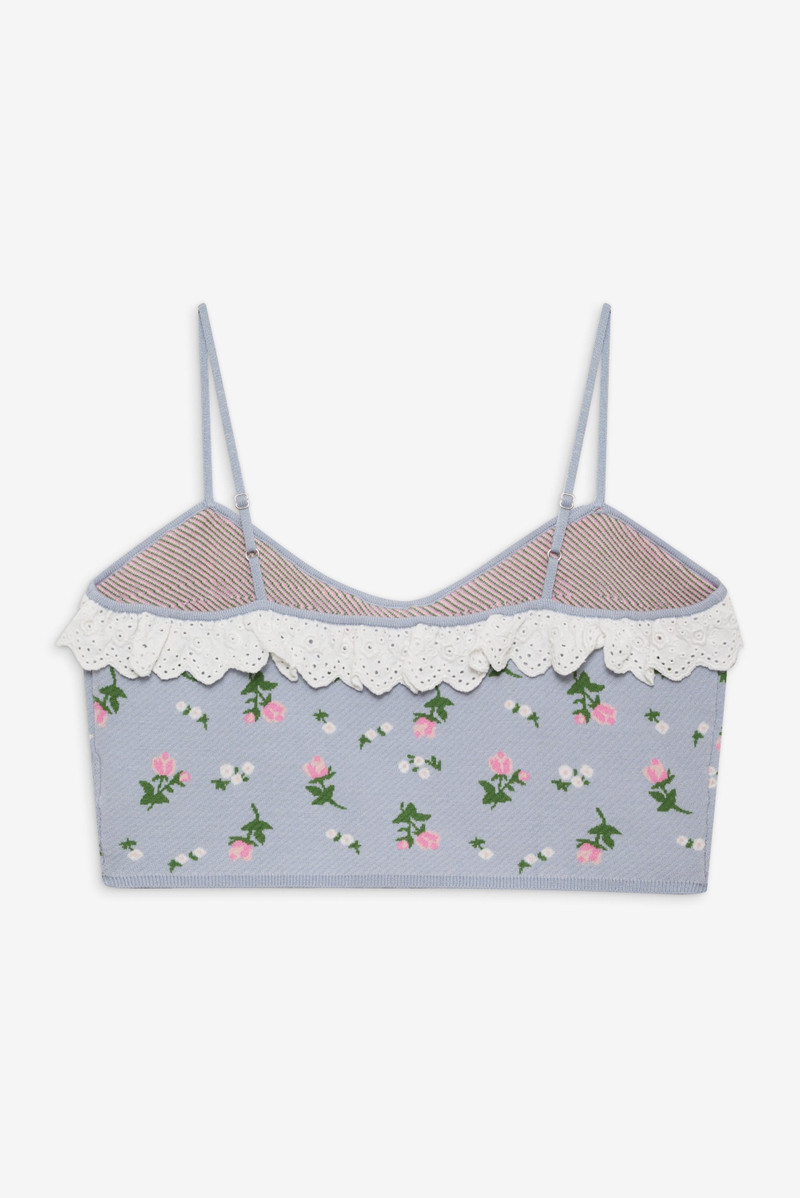 For Love & Lemons Amalia Knit Crop Top outlook