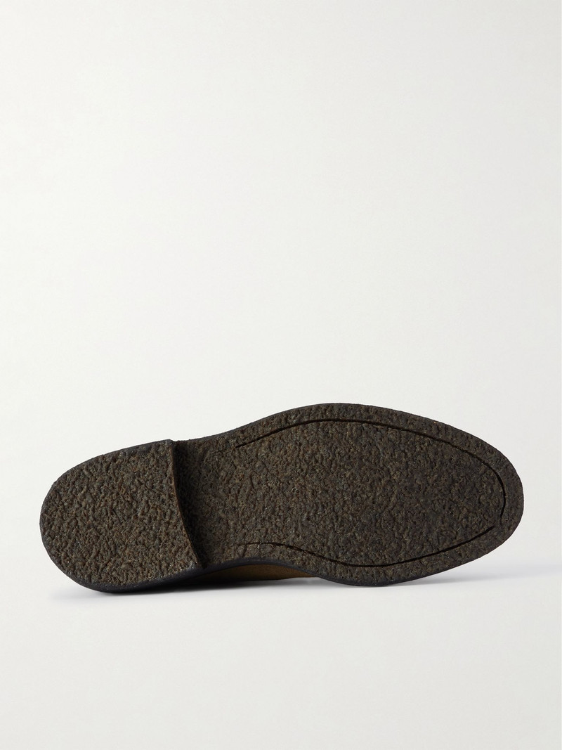 Common Projects Waxed-Suede Chelsea Boots Green outlook