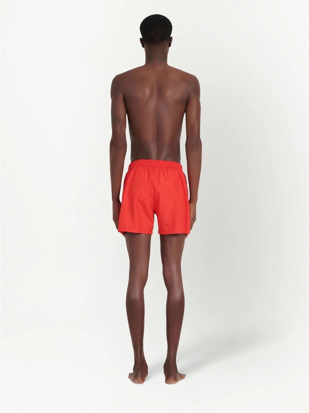 metallic-logo swim shorts - 4