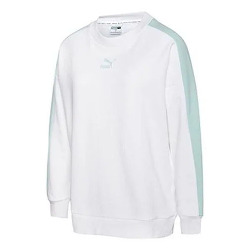 (WMNS) PUMA Classics Crewneck Sweatshirt White 595932-02 - 1