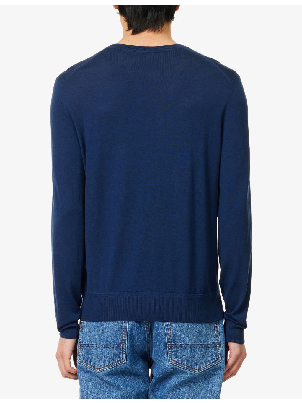 Long-Sleeves Crewneck Wool Jumper - 4