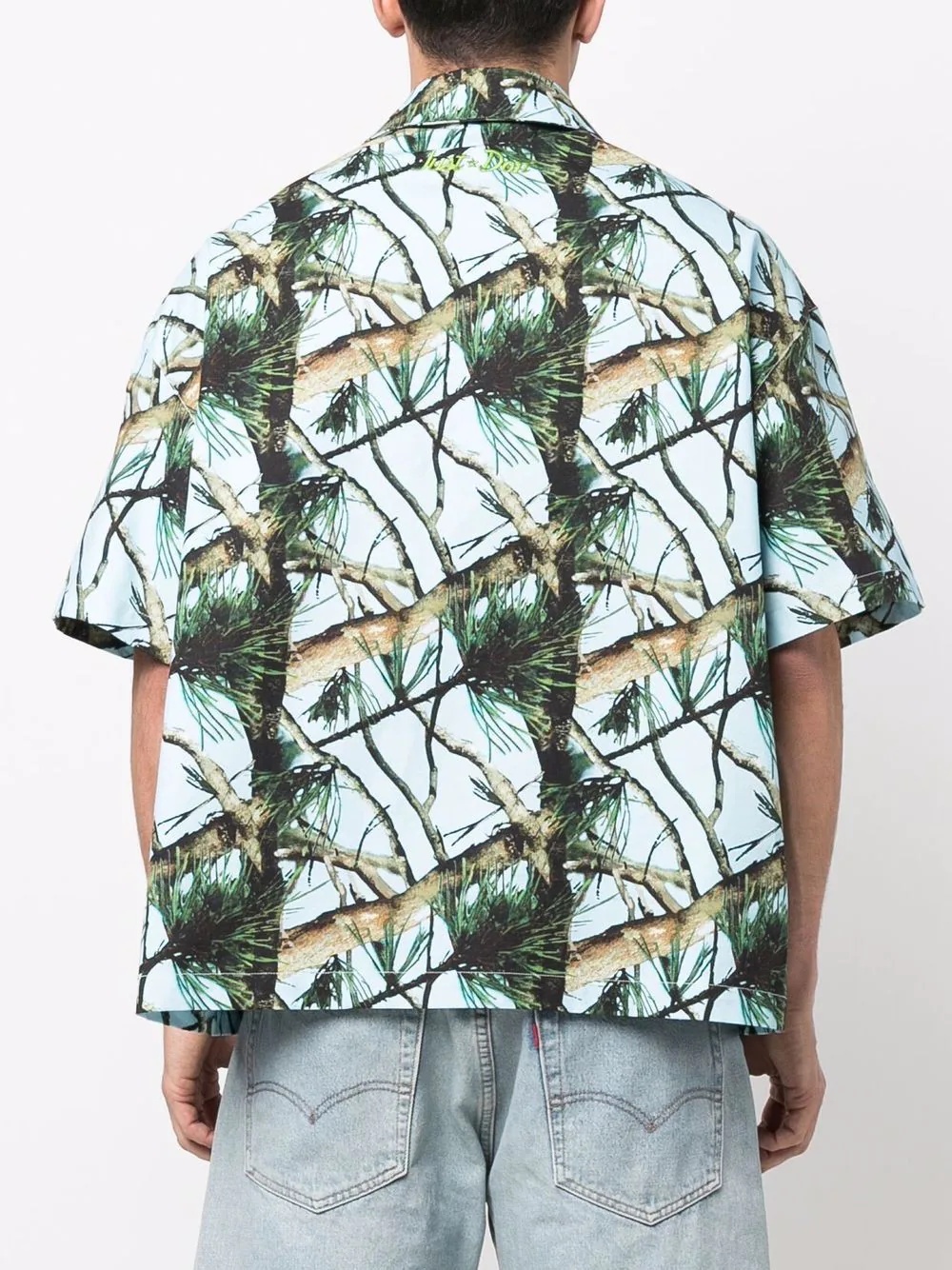 tree-branch print shirt - 4