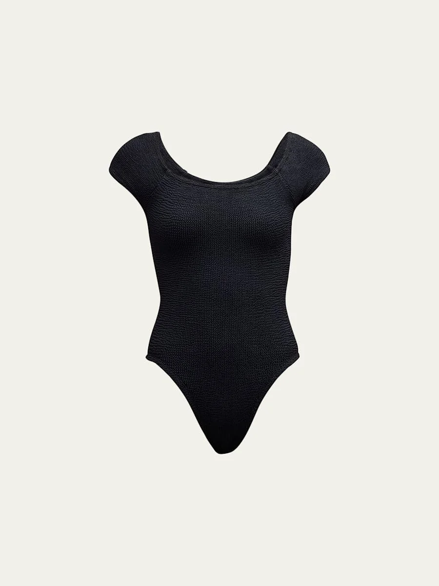 Grace Cap-Sleeve One-Piece Swimsuit - 1