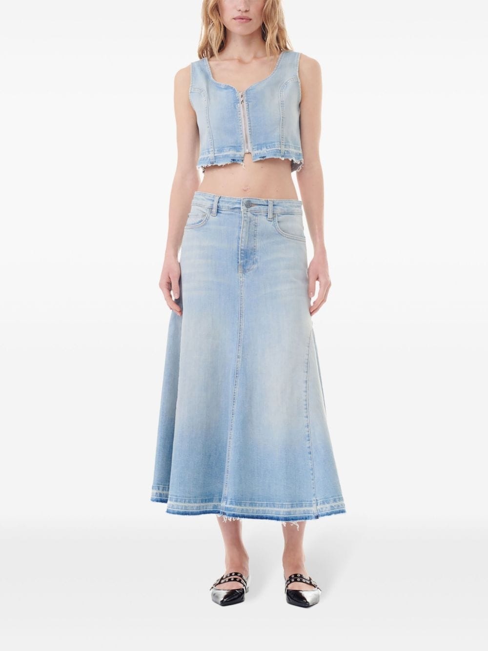 A-line denim skirt - 2